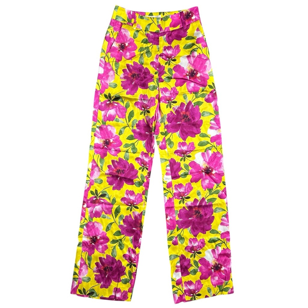 The Fiona Floral Satin Wide-Leg Pants